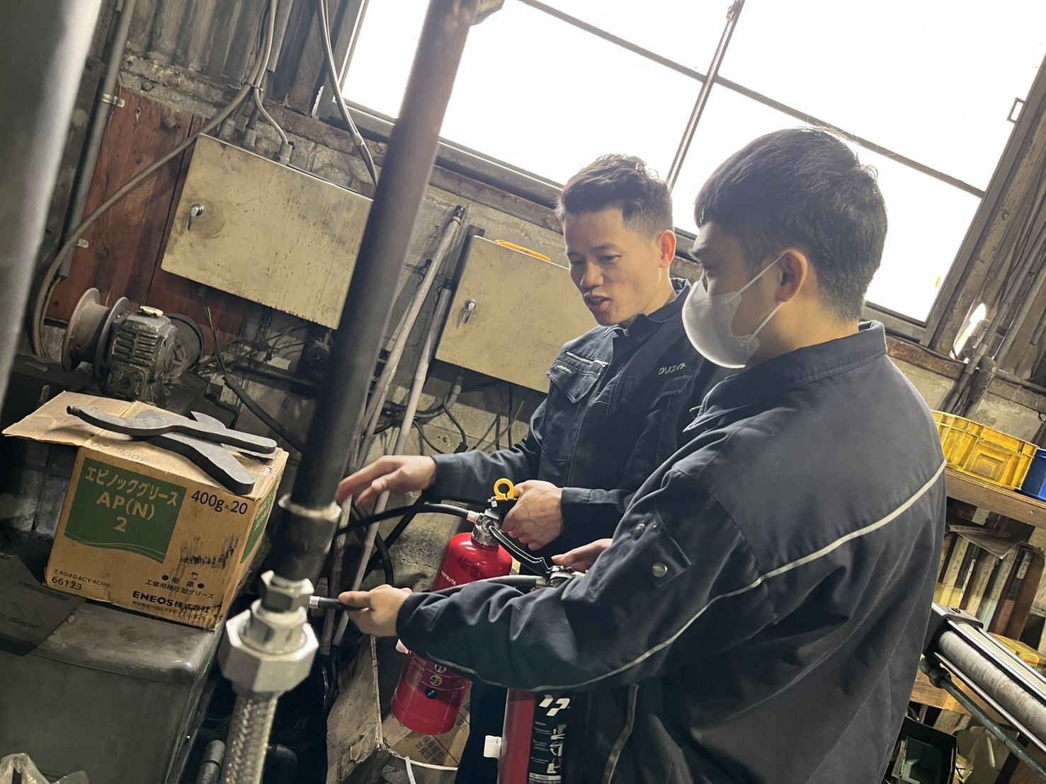 来年に向け、ベトナム技能生達の消火訓練★